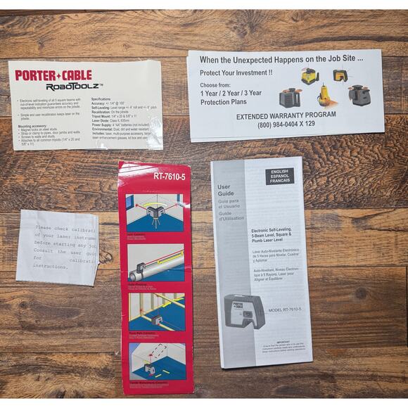 Porter Cable RoboToolz Self-Leveling Laser RT-7610-5 with Case - Picture 10 of 11